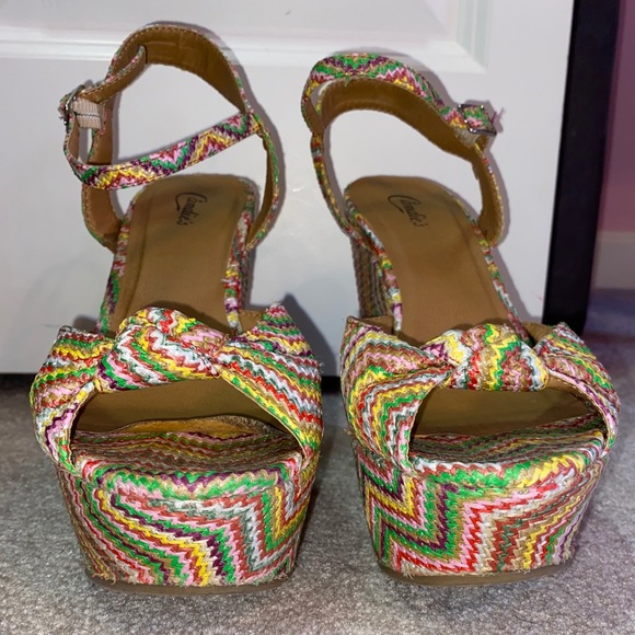 Candies Platform Espadrille Wedge Sandals 8.5 - Picture 4 of 6